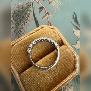 Luxury <b>Emerald</b> Cut Lab Grown Diamond <b>Ring</b> For Women Sterling <b>Silver</b> Engagement Wedding Anniversary Band Modern Fine Jewelry Gift - Product Image 2