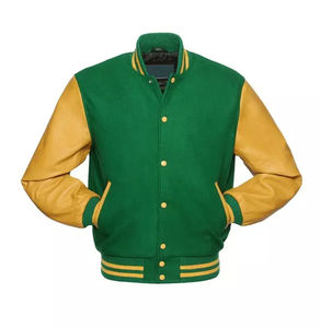 Chaqueta Letterman para Hombre al por Mayor, Chaqueta de Béisbol con Mangas de Cuero, Chaqueta Personalizada con Logotipo para Hombre - Product Image 4