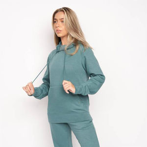 Haut de gamme : Sweat à capuche oversize pour femme, vert pâle, coupe décontractée, anti-plis, respirant, 100 % coton, nouvelle collection hiver - Product Image 4