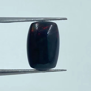 Ópalo de Fuego Natural Negro de Alta Calidad, Corte Rectangular Redondeado, Piedra Preciosa Suelta de 4.12 Quilates, 10x15.70MM, para Joyería - Product Image 1