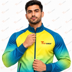 Survêtement de sport personnalisé pour hommes, veste et pantalon de sublimation, pour la course, le football, le basketball, l'entraînement, la remise en forme, la salle de sport, vêtements d'équipe - Product Image 5