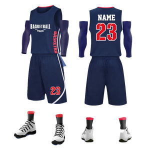 Ensemble respirant de maillot de basket-ball Laker sublimé personnalisé avec uniforme de techniques imprimées pour les joueurs de basket-ball - Product Image 1