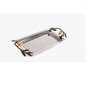 Bandeja de Servicio Multiusos de Metal Niquelado, Moderna y de Lujo, Personalizable, para Servir Alimentos, Pasteles y Postres - Product Image 5