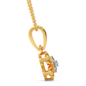 สร้อยคอจี้เพชรรูปดอกโคลเวอร์ประดับเพชร - Product Image 3