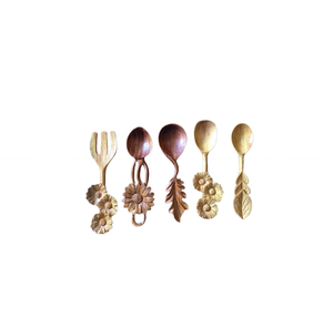 Cuchara de madera de árbol de rama de Vietnam venta/cuchara de madera grabada tallada de mango largo para juego de utensilios de cocina decorativos - Product Image 4