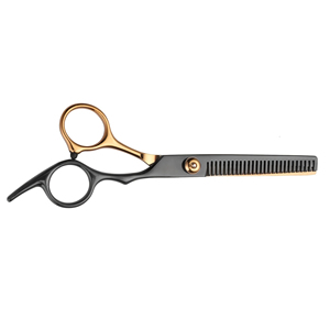 Kit de ciseaux à effiler professionnels de qualité supérieure en acier inoxydable 4Cr13, ciseaux pour droitiers, peigne, revêtement coloré pour usage en salon - Product Image 5