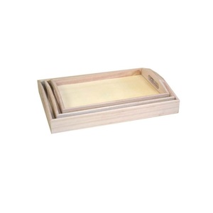 Plateau de service simple en bois pour le petit-déjeuner, le café, le thé, les collations, la nourriture, la cuisine, la salle à manger et l'organisation de la table - Product Image 3