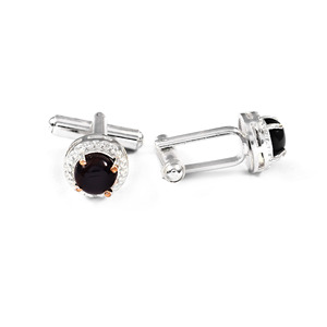 Boutons de manchette en onyx naturel et argent allemand, bijoux de luxe pour homme, boutons de manchette personnalisés, cadeau d'anniversaire, de Noël, de mariage, bijoux formels - Product Image 4