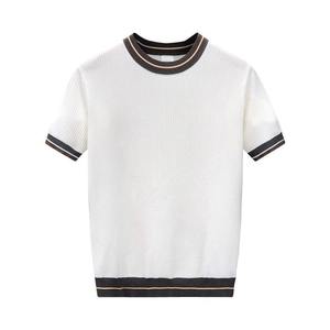 Men Waffle Knitted T-Shirt Textured Cotton Crew Neck <b>Short</b> <b>Sleeve</b> Relaxed Fit Casual Everyday Fashion Tee - Product Image 1