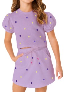 Ensemble haut et short pour femme adulte, décontracté, d'été, 100% coton, au-dessus du genou, respirant, avec patchs perlés, pour usage quotidien, de haute qualité - Product Image 2