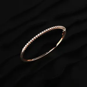 Brazalete Clásico de Tenis con Diamantes Sintéticos Cultivados en Laboratorio, Color E, Claridad VVS-VS, Certificado IGI, Chapado en Oro, para Mujer, Aniversario - Product Image 3
