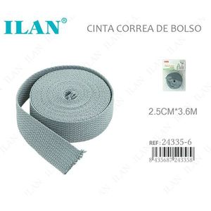 Cintura in Tessuto Ilan 2,5Cm X 3,6M Grigia per Realizzazione Borse - Product Image 3