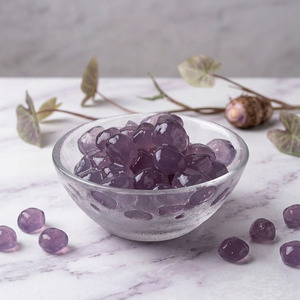 Bolas de Boba de Taro Refrescantes con Textura Masticable, Perlas de Konjac, Adorno Versátil para Té de Burbujas y Base para Postres - Product Image 2