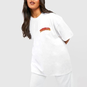 Custom Summer Ladies Boxy Fit T Shirt Drop Shoulder Screen Print Logo Streetwear Soccer Jersey Training Uniform <b>Top</b> - Product Image 1