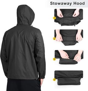 Chaqueta Impermeable para Hombre, Ligera y Plegable, con Capucha, para Golf, Senderismo y Viajes - Product Image 5