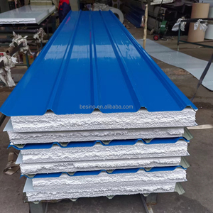 <span class=keywords><strong>Panneau</strong></span> sandwich de toiture en EPS moderne, ignifuge, <span class=keywords><strong>isolant</strong></span> thermique et écologique, fourni directement par le fabricant pour entrepôts - Product Image 2