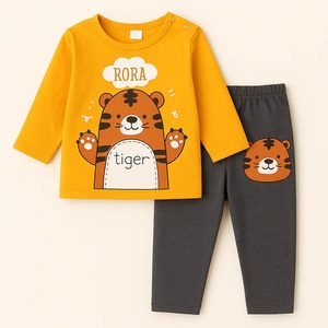 Ensemble de pyjamas à manches longues en coton avec imprimé de voiture de dessin animé pour garçons, vêtements de nuit doux et confortables pour le printemps - Product Image 5