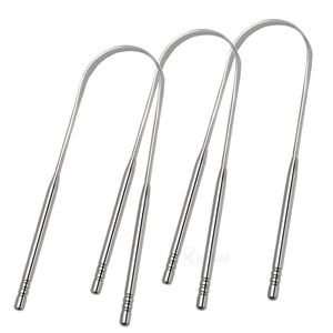 Raspador de Lengua de Acero Inoxidable con Mango Cruzado, Herramienta Reutilizable para la Limpieza de la Lengua, para el Cuidado Diario de la Higiene Bucal - Product Image 5