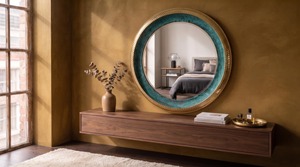 Hammered Rim Handmade Contemporary <b>Wall</b> <b>Mirror</b> REHMAN CRAFT - Product Image 2