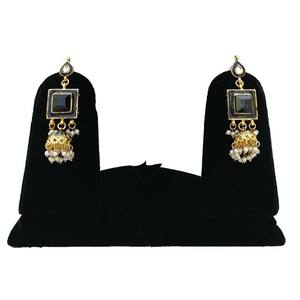 Últimos Pendientes Colgantes de Flor Kundan con Cristales de Imitación y Baño de Oro, Ligeros de Aleación, Joyería de Moda Tradicional Jhumka - Product Image 2