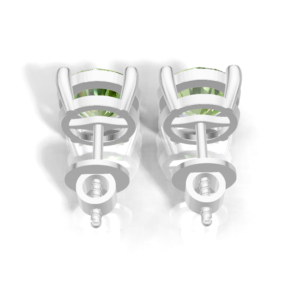 Pendientes de Peridoto Natural con Corte Brillante de Heerani Jewels, Plata de Ley 925, Engaste Clásico de Garras, para Mujer, 1.9g - Product Image 2