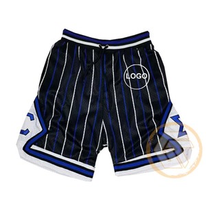Shorts personnalisés pour hommes, style streetwear, couleur unie, taille élastique, en maille sublimée et brodée, pour la sororité grecque Phi Beta Sigma - Product Image 1