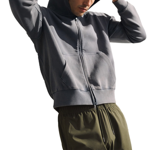 Custom Heavyweight Double Zip Hoodie for Men – Premium Oversized Full Zip Fleece Sweatshirt with Kangaroo Pocket - Product Image 4