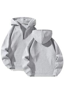 Manteau à capuche tendance avec poches avant, veste polaire chaude zippée pour homme et femme, hiver, couleur unie, doublure en peluche respirante et séchage rapide - Product Image 2