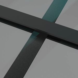 40.4 \ "x79.3 \" vetro ESG nero e porta interna scorrevole in alluminio - Product Image 6