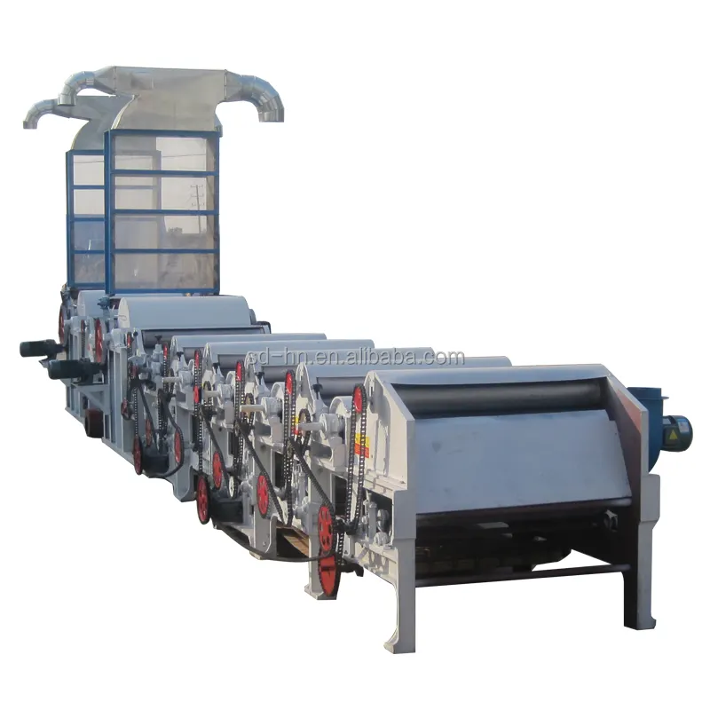 Textile recycling machine for fabric waste cloth recycling with high workpiece ratio
