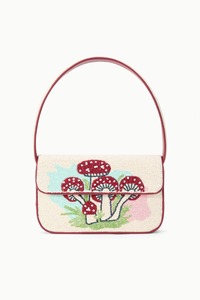 Bolso de mano bordado con cuentas rojas y doradas, diseño intrincado, motivo floral artesanal, cuentas pequeñas cosidas a mano - Product Image 6