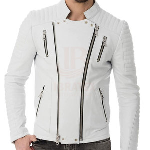 IBRATEX Factory Direct Sale New Arrival Solid <b>Casual</b> Breathable Eco-Friendly Long Sleeves <b>Men</b> Leather <b>Jacket</b> Open Front - Product Image 3