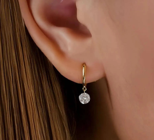 Pendientes de Aro con Diamantes de Moissanita, Plata de Ley 925, Pendientes Personalizados con Diamantes de Moissanita, Hermoso Regalo de Boda - Product Image 6