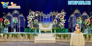 Banquete de boda moderno Decoración de escenario romántico Bajo presupuesto Función de compromiso de boda Etapa Anillo DE BODA Ceremonia Decoración de escenario - Product Image 6