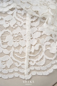 Women's Floral Lace Blouse Turn-down Collar Cap Sleeve Sheer <b>Layer</b> Loose Fit Spring Summer Elegant <b>Top</b> OPALINE - Product Image 6