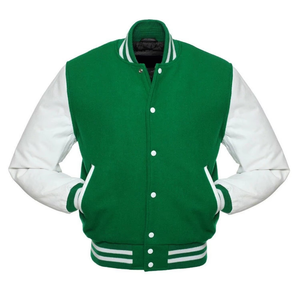<b>Men's</b> Trendy Streetwear <b>Varsity</b> <b>Bomber</b> <b>Jacket</b> Stand Collar Double Breasted Closure Casual Style Waterproof for Winter 2026 - Product Image 2