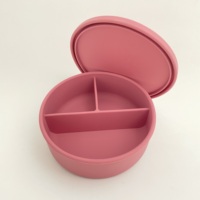 Boîte à lunch en silicone à 3 compartiments, capacité de 1000 ml, qualité alimentaire, hermétique, compatible micro-ondes/réfrigérateur/lave-vaisselle, contenants de stockage alimentaire