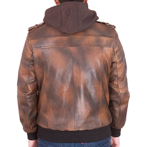 Winter Wear Mens Hooded PU Waterproof Leather Jacket Size Casual Outdoor Motorcycle Simple Style Outerwear - Product Image 6