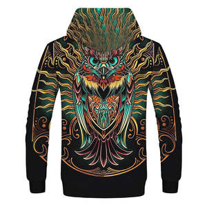 Sweat-shirts à capuche personnalisés pour hommes en coton et polyester, design brodé surdimensionné, impression numérique par sublimation personnalisée - Product Image 2