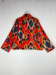 Handmade Velvet Printed Autumn Reversible Eco-Friendly Indian Women Regular Length Coat - Product Image 2