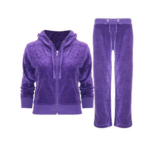 Survêtements d'hiver en velours 2025 en gros, 100 % coton, velours décontracté, à capuche, pour femmes, grandes tailles, manches longues, chauds, avec logo personnalisé, unisexe - Product Image 4