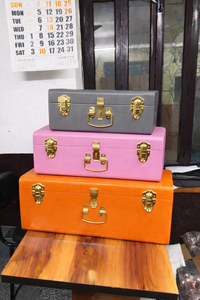 หีบเก็บของหรูหราทำจากโลหะทันสมัยที่เก็บของแบบวินเทจสำหรับห้องนอน - Product Image 3