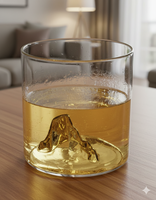 Mug à thé moderne en verre borosilicate, motif uni, construction à paroi simple, compatible micro-ondes et lave-vaisselle, 13-16 oz, écologique