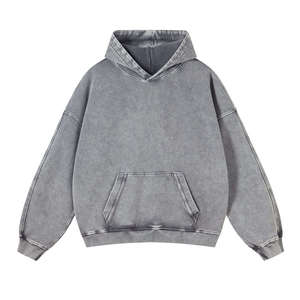 เสื้อฮู้ดดี้ผู้ชายผ้าฝ้ายหนานุ่มทรงโอเวอร์ไซส์ มีกระเป๋า  ขั้นต่ำในการสั่งซื้อน้อย รับผลิตแบรนด์ต่างๆ - Product Image 2