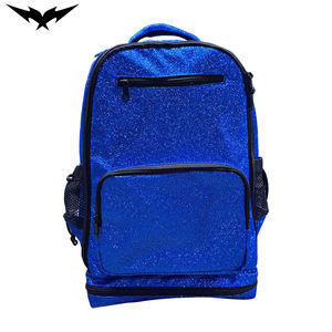 Sac à dos de cheerleading Sparkle, sac de sport décontracté, personnalisation du logo de l'équipe, bleu pailleté, brillant, design d'équipe de cheerleading féminine, tendance - Product Image 1