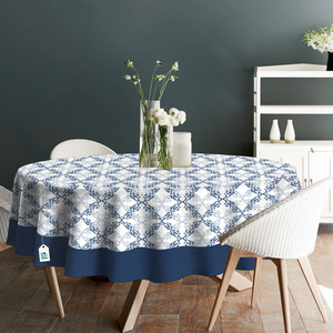 Floral Modern Printed 100% Cotton Woven <b>Table</b> Cover Waterproof Oilproof Elegant Dining Kitchen Home Decoration - Product Image 1