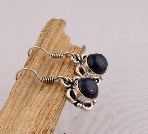 Natural Lapis Lazuli <b>Earring</b> <b>Solid</b> 925 Sterling <b>Silver</b> Handmade Vintage Luxury Drop <b>Earrings</b> for Wedding Anniversary Gift Party - Product Image 5