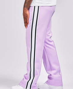 Pantalones Deportivos de Pierna Recta para Hombre, Color Lavanda, de Alta Calidad, con Franja Lateral, Cintura Elástica, Tejido de Felpa, Largos, Casuales, para Otoño - Product Image 4