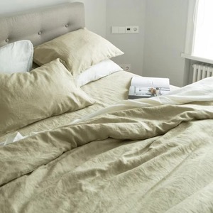 Ensemble de literie respirant en lin 100% uni, 3 pièces, draps en lin biologique, housse de couette - Product Image 6