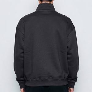 OEM/ODM Custom Made Winter Applique Quater <b>Zipper</b> Oversize Fit Solid Color 100% Cotton Fashionable Classic Fit Hoodie Sweatshirt - Product Image 6